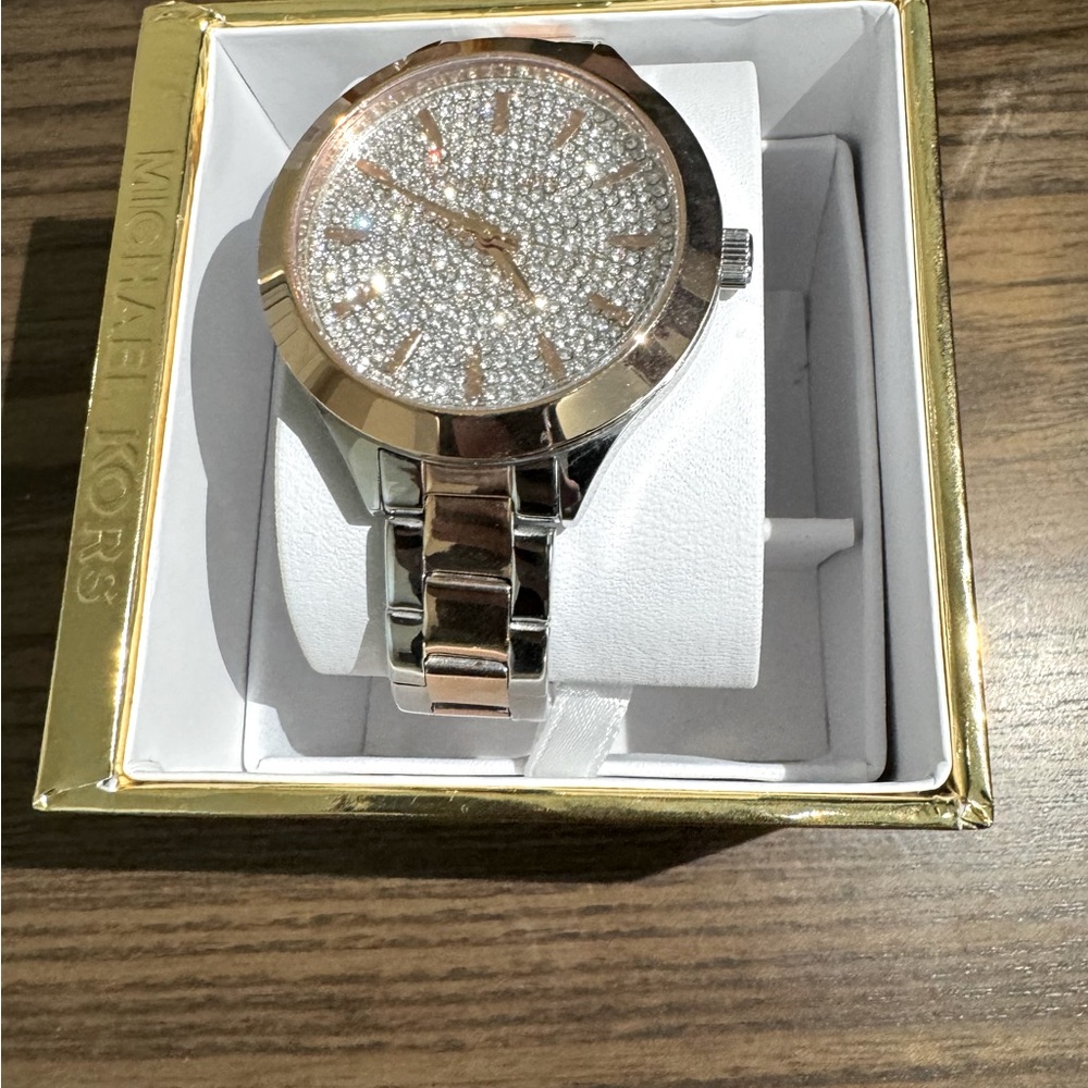 Women’s Michael kors two tone rose gold / silver tone bracelet